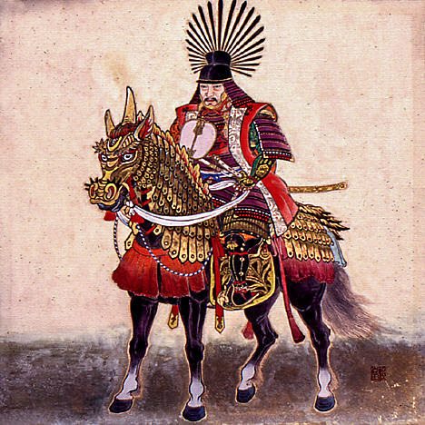 Toyotomi Hideyoshi on His Horse (via Wikimedia Commons)